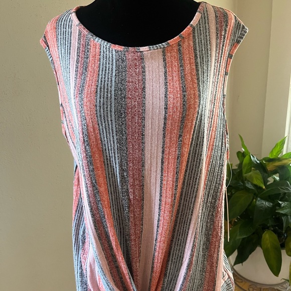 Another Reason Women’s Sleeveless Vertical Striped Top - Size Large - Picture 2 of 8